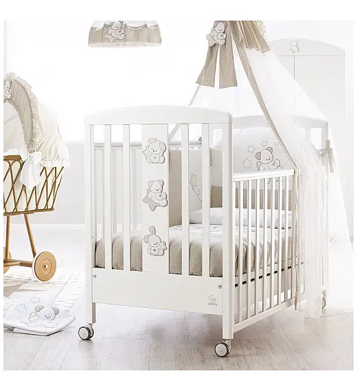 Lesena postelja z vzmetnico SWEET STAR White Italbaby