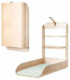 Stenska previjalna miza WALL Baby Natur