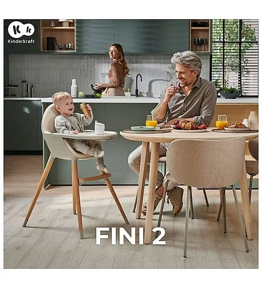 Visoka stolica 2u1 FINI 2 Beige Kinderkraft