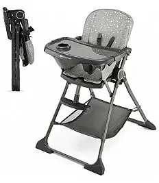 Stolček za hranjenje FOLDEE Grey