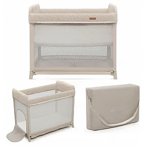 MOON DREAM Beige zložljiva prenosna posteljica