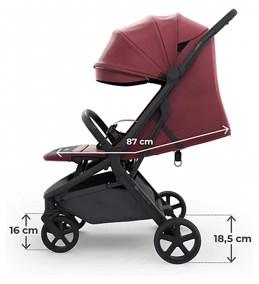 Dječja sportska kolica Kinderkraft NUBI 3 Dark Rubi Kinderkraft