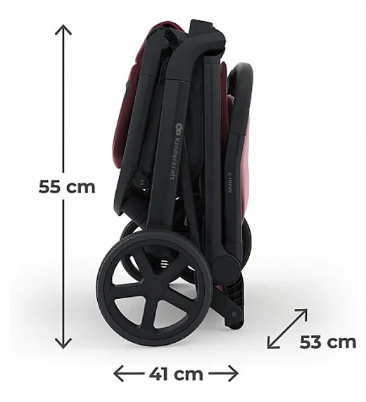 Dječja sportska kolica Kinderkraft NUBI 3 Dark Rubi Kinderkraft