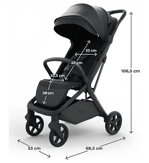 Dječja sportska kolica Kinderkraft NUBI 3 Midnight Black Kinderkraft