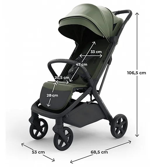 Otroški športni voziček Kinderkraft NUBI 3 Mystic Green Kinderkraft