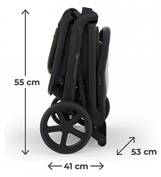 Otroški športni voziček Kinderkraft NUBI 3 Mystic Green Kinderkraft