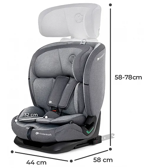 ONETO 3 Cool Grey - Kinderkraft avtosedež I-Size 76-150 cm Kinderkraft ONETO 3 Cool Grey - Kinderkraft avtosedež I-Size 76-150 cm Kinderkraft