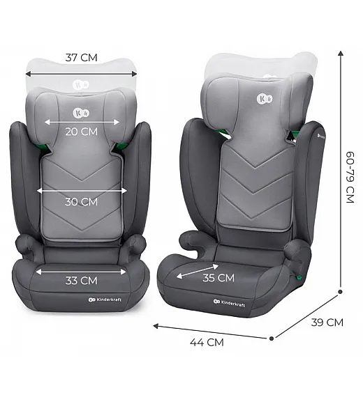 Avtosedež Kinderkraft I-Size I-SPARK Grey 100-150 cm Kinderkraft