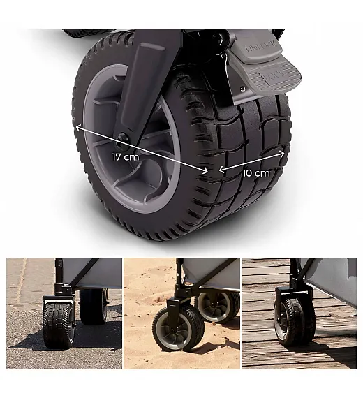 Transportni voziček ROLLSTER Black Kinderkraft