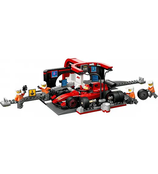 Lego® City 60443 Servisni boks in mehaniki z avtomobilom Ferrari F1® Lego