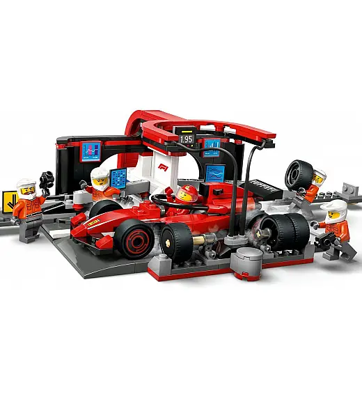 Lego® City 60443 Servisni boks in mehaniki z avtomobilom Ferrari F1® Lego