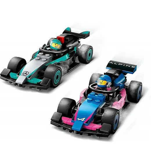 Lego® City 60444 Avtomehanična delavnica F1® ter dirkalnika Mercedes-AMG in Alpine Lego