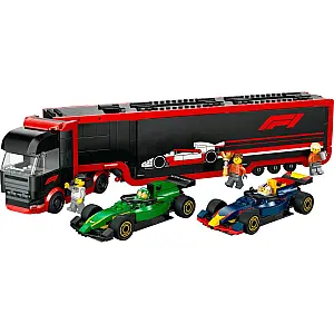 Lego® City 60445 Tovornjak F1® z dirkalnikoma F1® RB20 in AMR24