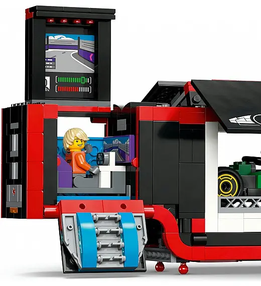 Lego® City 60445 Tovornjak F1® z dirkalnikoma F1® RB20 in AMR24 Lego