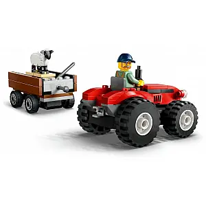 Lego® City 60461 Rdeči kmetijski traktor s prikolico in ovčka