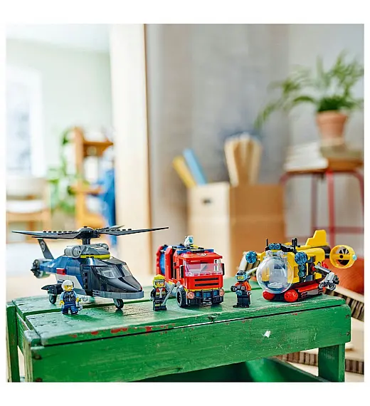Lego® City 60462 Remiks helikopter, gasilsko vozilo in podmornica Lego