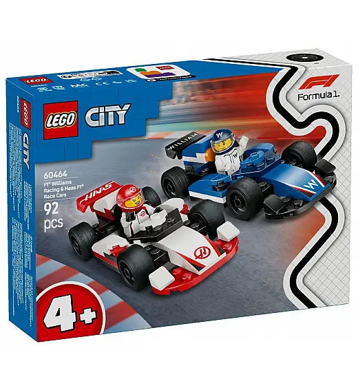 Lego® City 60464 Dirkalnika Williams Racing F1® in Haas F1® Lego