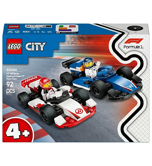Lego® City 60464 Dirkalnika Williams Racing F1® in Haas F1® Lego
