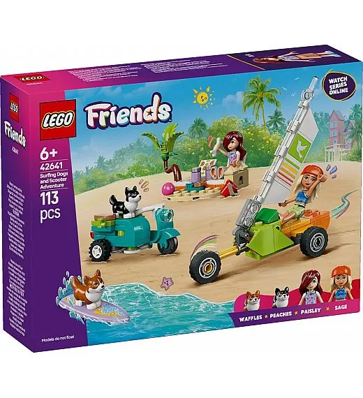 Lego® Friends 42641 Pustolovščina s srferskimi psički in skuterjem Lego