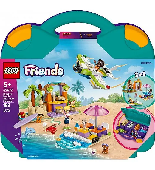 Lego® Friends 42672 Ustvarjalni kovček za na plažo in potovanja Lego