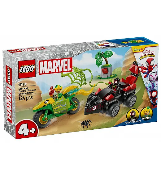 Lego® Spidey 11198 Pregon z dino voziloma Spin in Elektro Lego