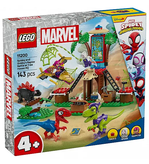 Lego® Spidey 11200 Spideyjev in Gobbyjev spopad v glavnem štabu v hiši na drevesu Lego