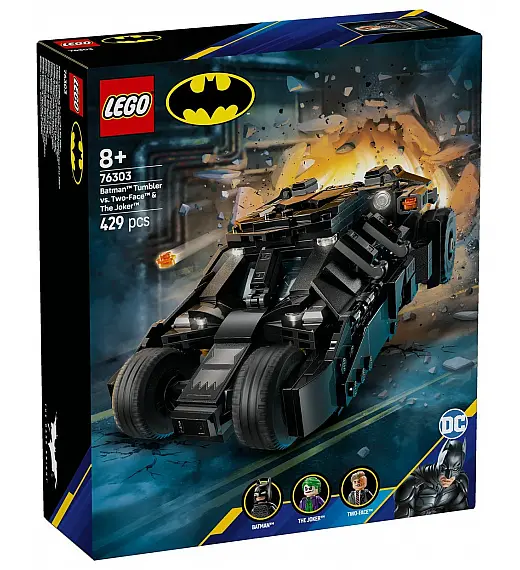 Lego® Super Heroes 76303 Batmanov™ Tumbler proti Two Faceu™ in Jokerju™ Lego