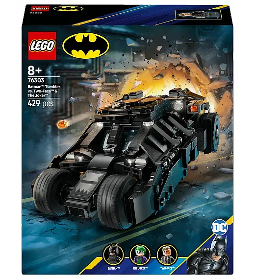 Lego® Super Heroes 76303 Batmanov™ Tumbler proti Two Faceu™ in Jokerju™ Lego