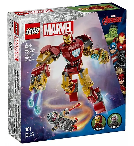 Lego® Super Heroes 76307 Robotski oklep Iron Man proti Ultronu Lego