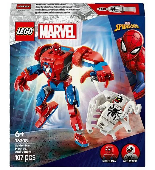 Lego® Super Heroes 76308 Robotski oklep Spider-Man proti Anti-Venomu Lego