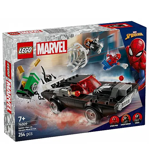 Lego® Super Heroes 76309 Spider-Man proti Venomovemu avtu z močnim motorjem Lego
