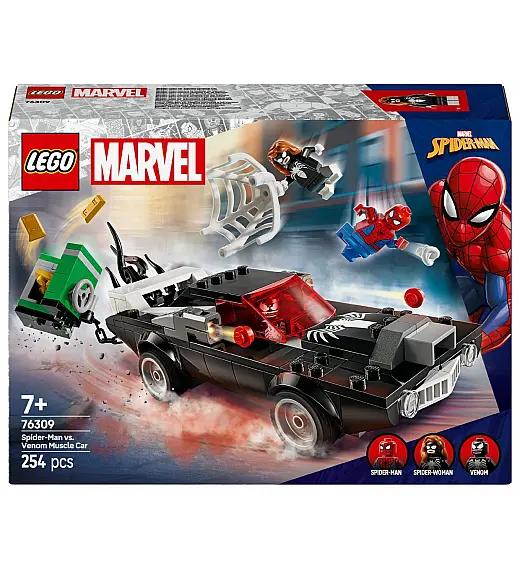 Lego® Super Heroes 76309 Spider-Man proti Venomovemu avtu z močnim motorjem Lego