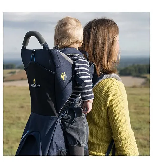 Pohodniški nahrbtnik za nošenje otrok ADVENTURER S3 Navy Littlelife, inovivne rešitve za dogodivšine skupaj z otroci