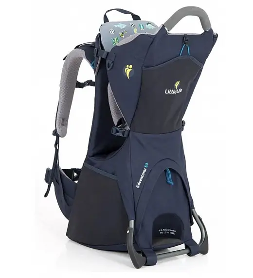 Pohodniški nahrbtnik za nošenje otrok ADVENTURER S3 Navy Littlelife, inovivne rešitve za dogodivšine skupaj z otroci