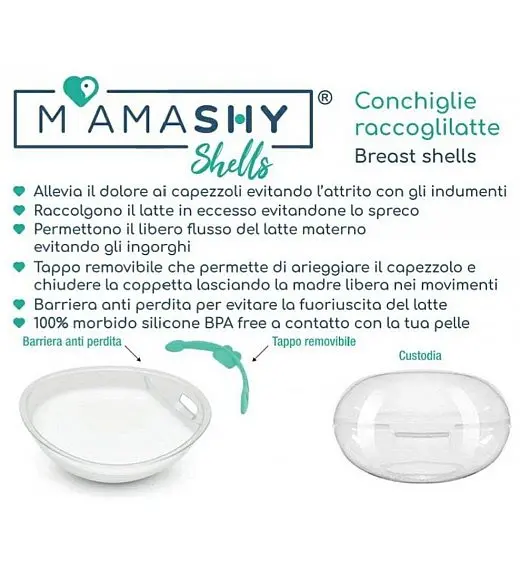 Mamashy MAMA SHELLS štitnik za bradavice i spremnik Mamashy