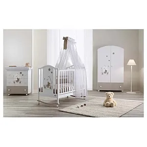 Pali ORSONE Tortora lesena otroška postelja z vzmetnico