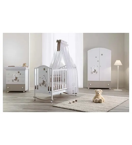 Pali ORSONE Tortora lesena otroška postelja z vzmetnico Pali Pali ORSONE Tortora lesena otroška postelja z vzmetnico Pali