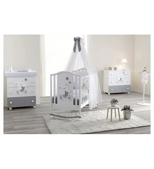 Pali ORSONE Grey lesena otroška postelja z vzmetnico Pali Pali ORSONE Grey lesena otroška postelja z vzmetnico Pali