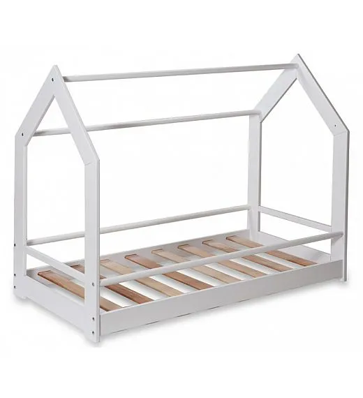 Drveni krevetić Montessori FREEDOM White + madrac