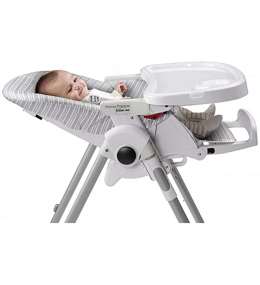 Peg Perego PRIMA PAPPA Follow me Linear Grey - stolček za hranjenje
