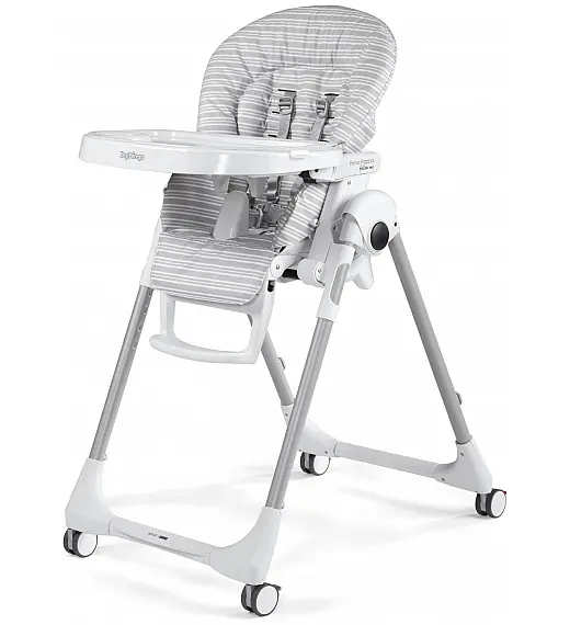 Peg Perego PRIMA PAPPA Follow me Linear Grey - stolček za hranjenje