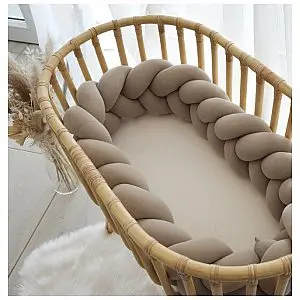 Jednostruka bordura za dječji krevet tamno BEIGE 360 cm
