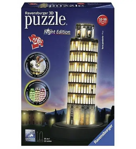 Puzzle 3D Pisa  ponoči