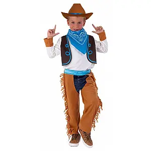 Pustni kostum za otroke COWBOY 8-10 let