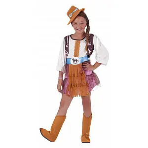 Pustni kostum za otroke COWGIRL 5-7 let