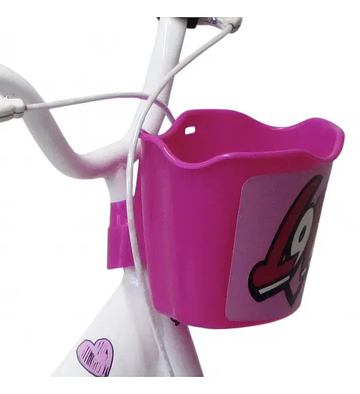 Otroško kolo 16 col HEART White Schiano