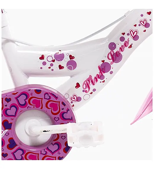 Bicikl za djevojčice 12'' LOVE White Schiano