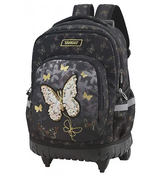 Šolska torba na kolesih Trolley Gold Butterfly 28111 Target