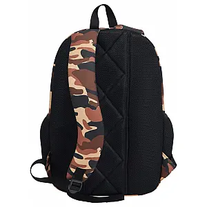 Šolski nahrbtnik SEUL Camo Brown 28142 - šolska torba za drugo triado