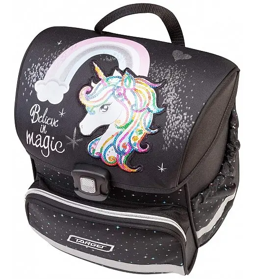 GT CLICK Rainbow unicorn 28036 - tvrda školska torba